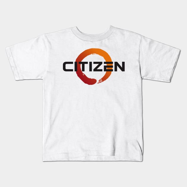 Citizen Black Kids T-Shirt by ChaosKhilaf